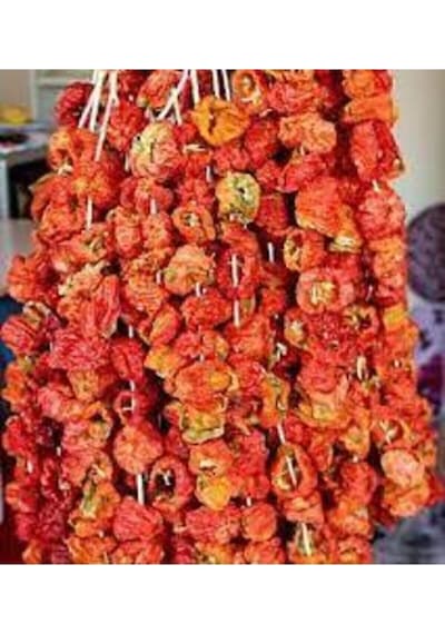 100 Adet Kurutulmuş Acı Antep Dolmalık Biber Yeni Mahsül Doğal Köy Biberi Orta Boy Kuru Biber Dolma..