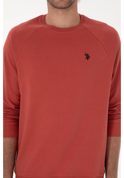 U.S. Polo Assn. Erkek Regular Fit Bisiklet Yaka Gül Kurusu İnce Basic Sweatshirt 50313752-VR026
