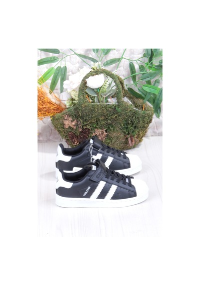 Fort Cool Star Rahat Esnek Sneaker Çocuk Spor Ayakkabı SİYAH-BEYAZ