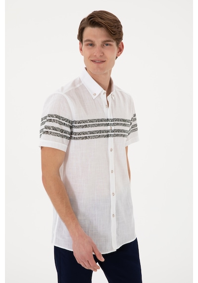 U.s. Polo Assn. Erkek Koyu Haki Gömlek Kısa Kollu 50305921-vr111 Koyu Haki