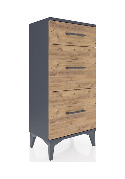 Arges Komodin 3 Çekmeceli 44x30x96 Antrasit-çam Antrasit