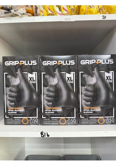 Plus Siyah Elmas Dokulu Nitril Muayene Eldiveni Xl Beden 50 Adet