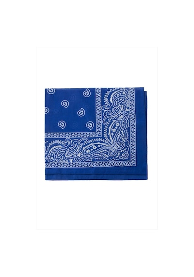 Zero Land Çini - 72 - Desenli Bandana - Glblseme - 50x50 Mavi