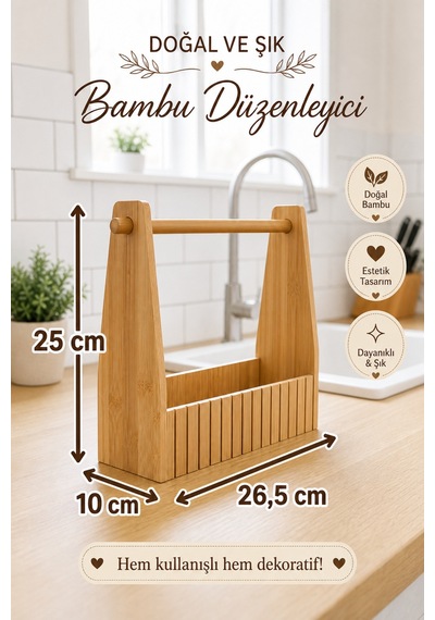 Bambu Kağıt Havluluk Ve Peçetelik Organizer 26,5x10x25 Cm Çok Amaçlı Mutfak Düzenleyici, Ahşap Tezgah Üstü Saklama Rafı, Bambu Organizer Standı Bej Bej Bambu Kağıt Havluluk Ve Peçetelik Organizer 26,5x10x25 Cm Çok Amaçlı Mutfak Düzenleyici, Ahşap Tezgah Üstü Saklama Rafı, Bambu Organizer Standı Bej Bej