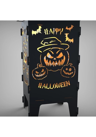 Happy Hallowen Desenli Dekoratif Mangal, Portatif Ateş Çukuru