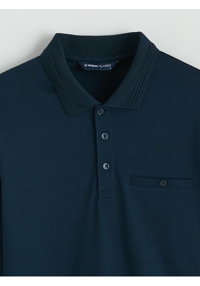 Lcwaıkıkı Classic Lacivert Polo Yaka Uzun Kollu Erkek Tişört