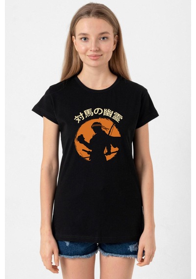 Ghost Of Tsushima The Island Japanese Siyah Kadın Tshirt SIYAH
