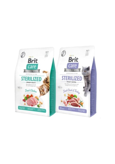Sterilized Urinary Tavuklu 2kg +sterilized Weight Control Tahılsız Ördekli Kedi Maması 2kg