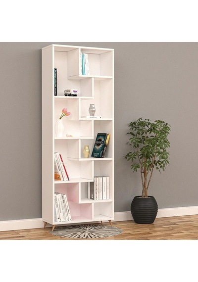 Cevher Labirent Kitaplık Mdf Sis Gri