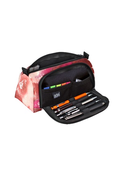 Jacbag Prime Xl-lastik Ayraçlı İki Bölmeli Kalem Kutusu Prime Xl-pembe Bulut renkli