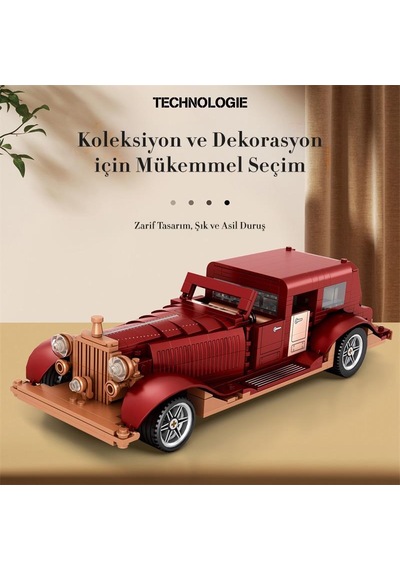 Reobrix Technic 11033 Rolls Royce Phantom Araba Yaratıcı Yapı Blok Seti Building Blocks - 865 Parça