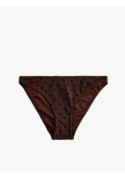 Koton Koton X Sibil Çetinkaya - Puantiyeli Bikini Altı Kahverengi Desenli 6sak00089mm