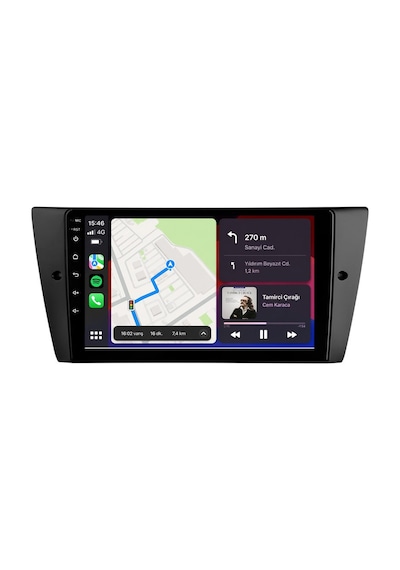Bmw 3 Series E91 2005-2012 Android Multimedya Carplay Android Auto Navigasyon 8gb Ram 64gb 9"