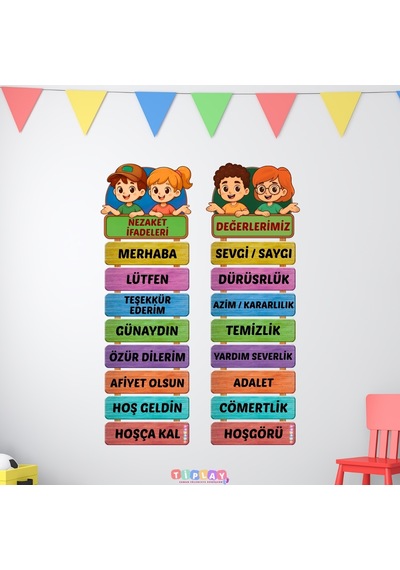 Nezaket İfadeleri Ve Değerlerimiz Panosu 01 7