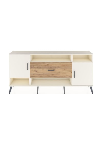 Arges Konsol 5 Raflı Tek Çekmeceli 2 Kapaklı 176x30x83 Aytaşı-aytaşı/çam Aytaşı/çam