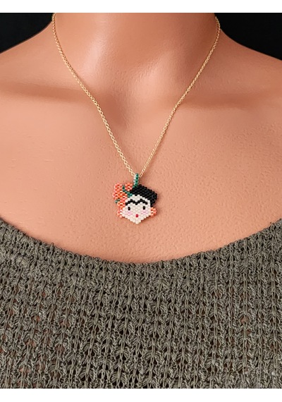 Harmel Jewelry Miyuki Turuncu Frida Kolye Turuncu
