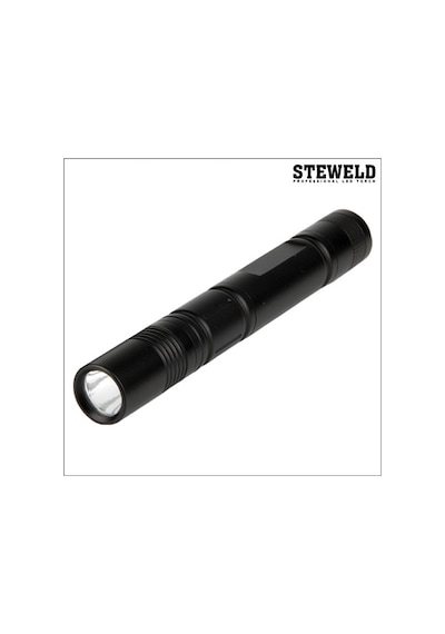 Steweld 681B Alüminyum Gövde Led El Feneri Çift Pilli Siyah