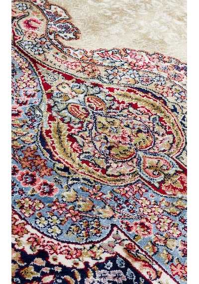 Eko Halı Isfahan Isf 02 Cream Klasik Desenli Yüksek Kalite Sık Dokuma Makine Halısı