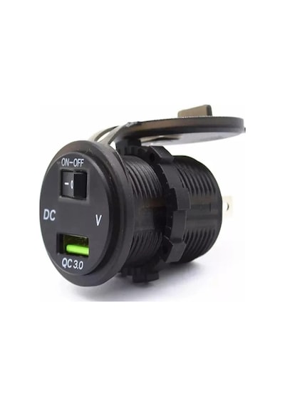Bir Usb Type-a Voltmetreli On-off Anahtarlı