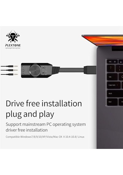 Usb Dsp Ses Kartı Pubg, Lol Ses Efektleri, Sanal 7.1 Kanal, Mikrofon Mute, 3.5mm Audio+mic Giriş, Plug And Play, Pc/