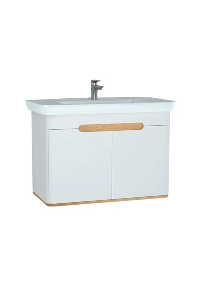 VitrA Sento 100 Cm Mat Beyaz Kapaklı Banyo Dolabı Alt Modül Lavab Çok Renkli VitrA Sento 100 Cm Mat Beyaz Kapaklı Banyo Dolabı Alt Modül Lavab Çok Renkli