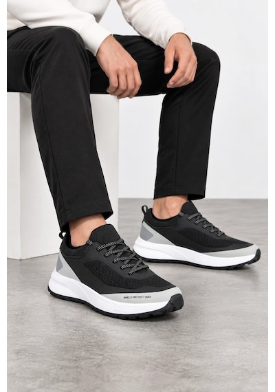 Ht Hotin Cipher Erkek Bağcıklı Günlük Sneaker Spor Ayakkabı Siyah-beyaz SİYAH-BEYAZ