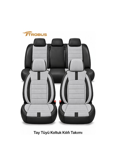 Alfa Romeo Romeo 1998 1999 2000 2001 2002 2003 Uyumlu Nergis Serisi Ortopedik Tay Tüyü Oto Koltuk Kılıfı Gri Siyah