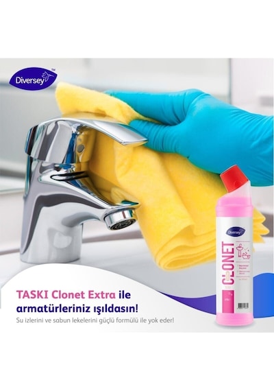 Diversey Taskı Clonet Extra 6'Lı Set Kireç Çözücü/Banyo Temizleyici