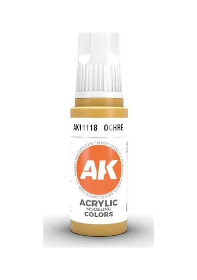 Ak Interactive 11118, 17 Ml. 3gen Ocher Maket Boyası Standart
