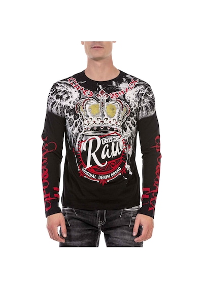 Cipo & Baxx CL451 Taşlı Baskılı Siyah Sweatshirt Siyah
