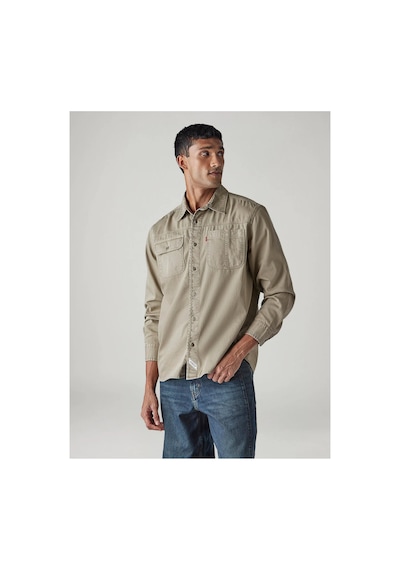 Levi's Erkek Rahat Kesim Cepli Bej Gömlek-0061h-0005
