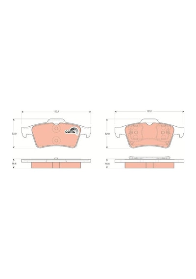 TRW GDB1469 Arka Fren Disk Balata ( Ford : Connect 02- ) ( Nissan: Primera-P12 03- Renault: Laguna ) (WA126653)