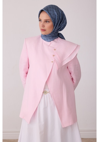 Belli Geometrik Desen %100 Twill İpek Eşarp Be25 İndigo Mavi