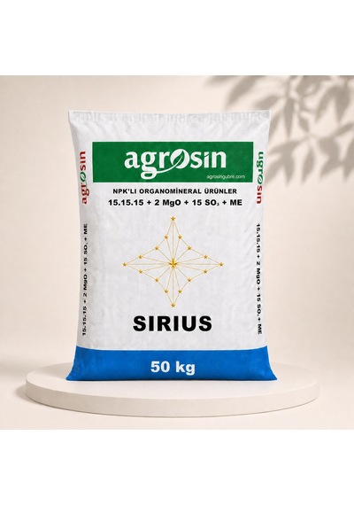 Agrosin Sirius 15.15.15 + 15 So3 + Me Organomineral Granül Gübre 50 Kg