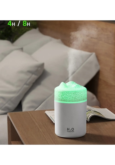 Humidifier 300 Ml Ultrasonik Hava Nemlendirici Volkanik Buhar Makinesi Ve Aroma Difüzörü