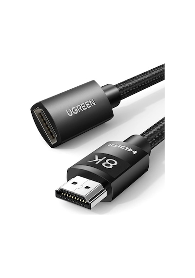Ugreen 8K 60HZ Örgülü HDMI 2.1 Uzatma Kablosu 1 Metre