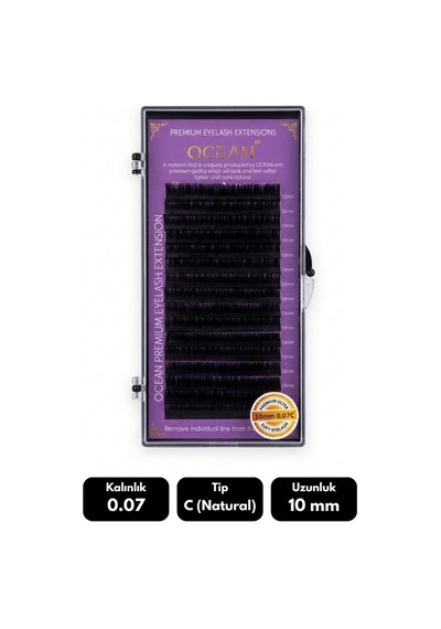 Ocean 0.07c Natural Kıvrım 10 Mm Soft Eyelash Doğal İpek Kirpik 16'lı