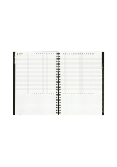Mnemosyne Monatskalender 2025, Monatsplaner Mit Registerkarten, 21,6 X 14,7 Cm A5 , 1 Ea Mnd283-25 Çok Renkli