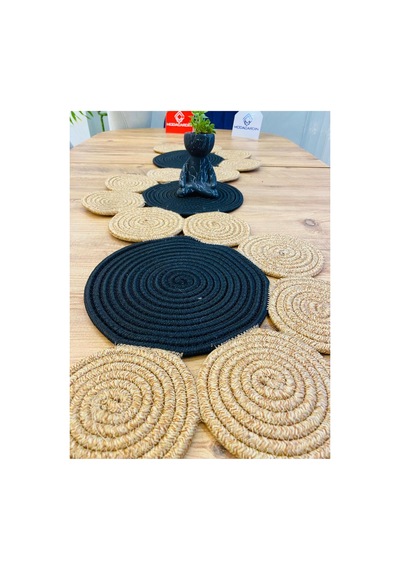 Jüt, Hasır, Dekoratif Masa Örtüsü,papatya Model Runner 30x100 Cm, Sehpa Örtüsü, Bohem Tarzı Siyah Hasır Siyah Hasır Jüt, Hasır, Dekoratif Masa Örtüsü,papatya Model Runner 30x100 Cm, Sehpa Örtüsü, Bohem Tarzı Siyah Hasır Siyah Hasır