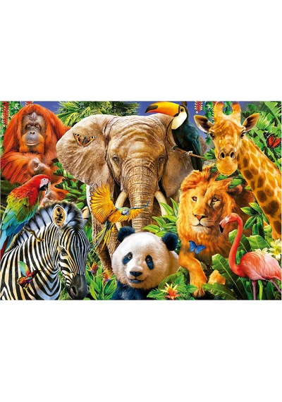 Educa 500 Parça Vahşi Hayvanlar Kolajı Puzzle - 19550 - Wild Animal Collage