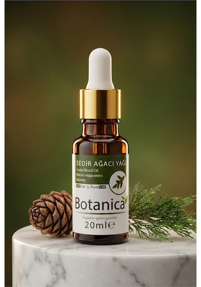 Botanica %100 Saf Sedir Ağacı Yağı Cilt Bakımı Arındırıcı Aromaterapi Doğal Uçucu Bitkisel Damla 20 Ml 20 ML