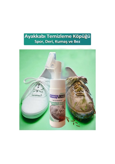 Point Care Spor Ayakkabı Deri ve Kumaş Temizleme Köpüğü 150 ML