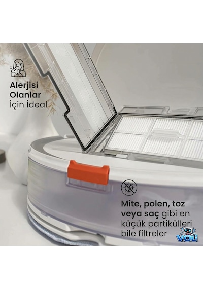 Roborock S8 / S8 Plus / S8 Pro Ultra S8 Pro Değil İçin 9 Parça Yedek Fırça Hepa Filtre Mop Seti