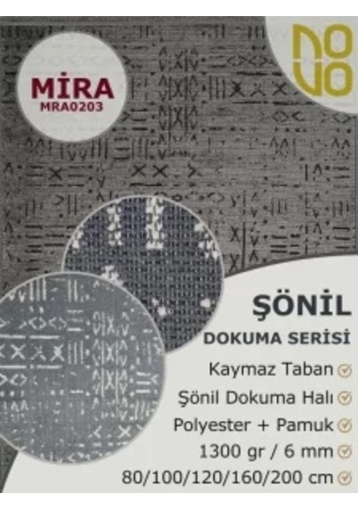 Turkua Home Mira Şönil Halı Mra0203 Antrasit