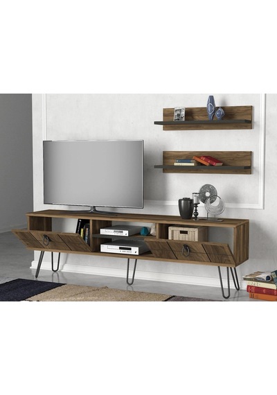 Dekorister Exclusive Rialto Demir Ayaklı Tv Ünitesi Ceviz Dekorister Exclusive Rialto Demir Ayaklı Tv Ünitesi Ceviz
