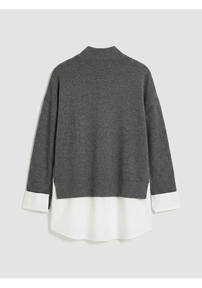 Lcwaıkıkı Classic Antrasit Soft Touch Oversize Kadın Sweatshirt Tunik