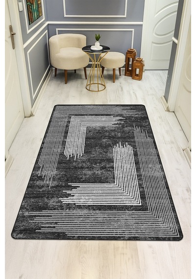 Modern Dijital Baskı Kaymaz Taban Halı H1140 Renkli
