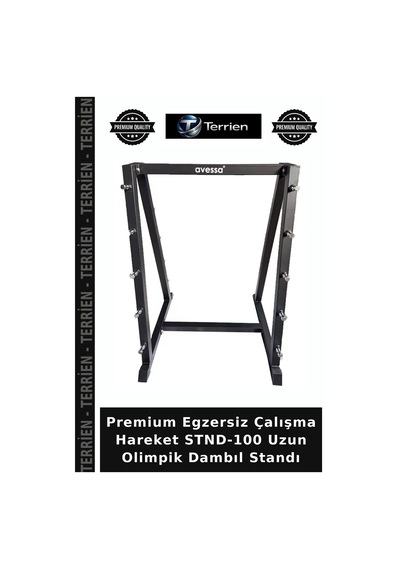 Premium Egzersiz Çalışma Hareket Stnd-100 Uzun Olimpik Dambıl Standı