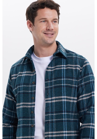 Tudors Erkek Slim Fit Dar Kesim Kareli Kışlık Oduncu Gömlek-42199 Mint Tudors Erkek Slim Fit Dar Kesim Kareli Kışlık Oduncu Gömlek-42199 Mint