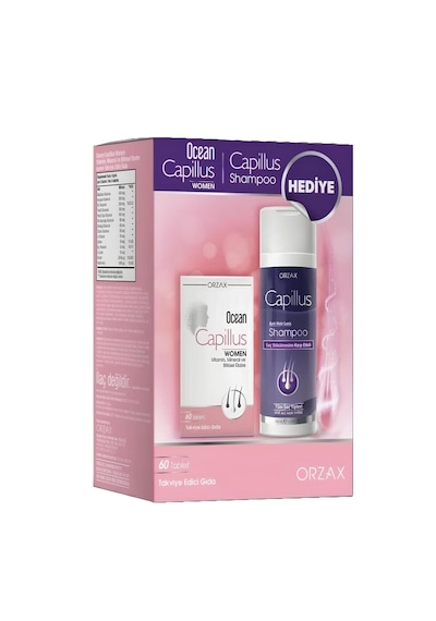 Ocean Capillus Saç Dökülmesine Karşı Şampuan 200 ML + Capillus Women 60 Tablet